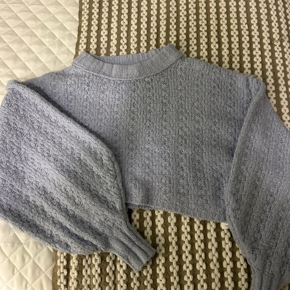 Urban outfitters light blue cropped sweater